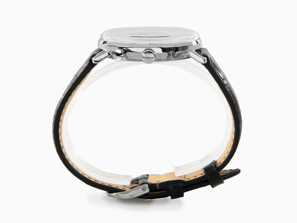 Zeppelin LZ 129 Hindenburg Moonphase Quartz Uhr, Silber, 40 mm, Datum, 7036-1