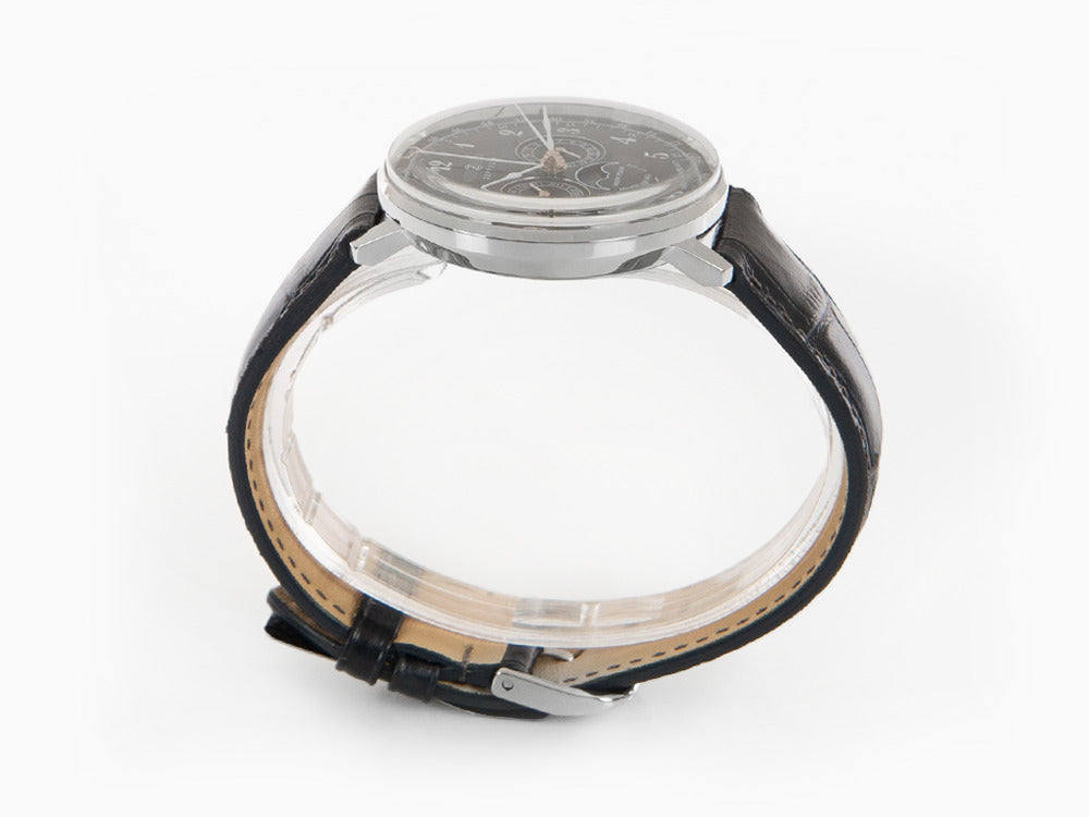 Zeppelin LZ 129 Hindenburg Moonphase Quartz Uhr, Blau, 40 mm, 7036-3