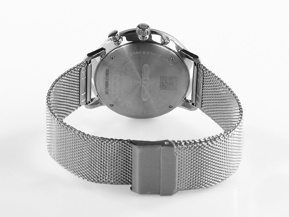 Zeppelin LZ 129 Hindenburg Moonphase Quartz Uhr, 40mm, Silber, 7036M-1