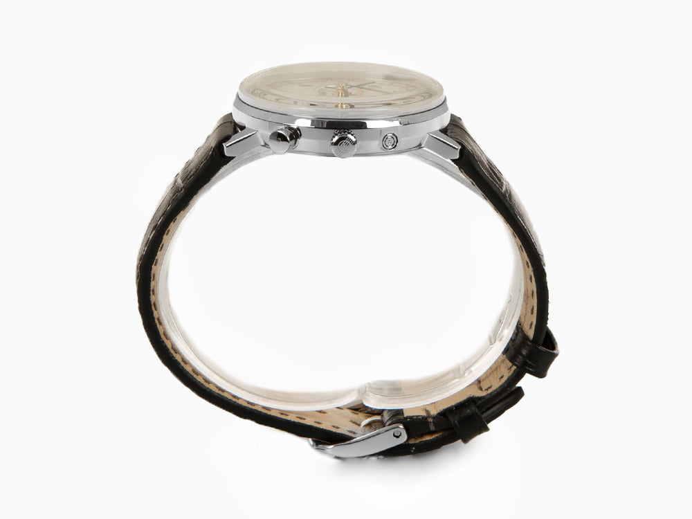 Zeppelin LZ 129 Hindenburg Moonphase Lady Quartz Uhr, Silber, 36 mm, 7037-1