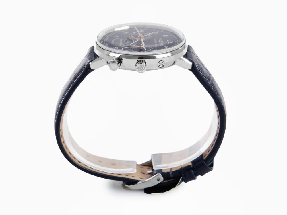 Zeppelin LZ 129 Hindenburg Moonphase Lady Quartz Uhr, Blau, 36 mm, 7037-3