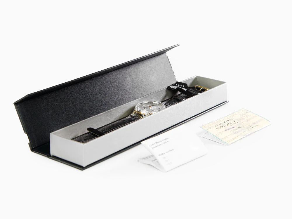 Zeppelin LZ 129 Hindenburg Moonphase Quartz Uhr, PVD Gold, Silber, 40 mm, 7038-1