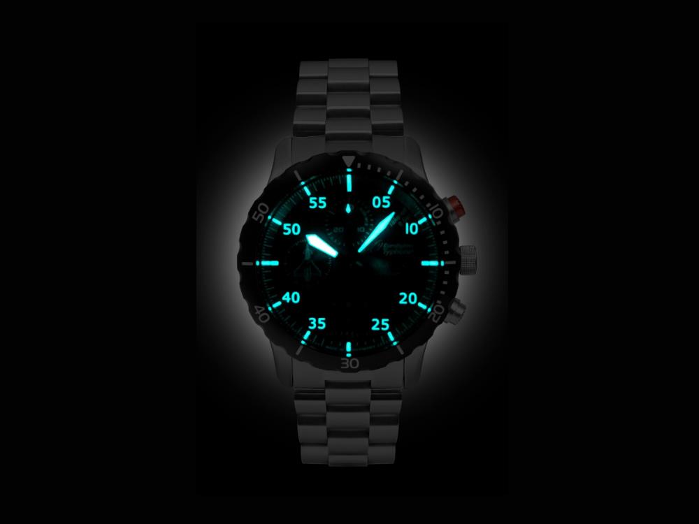 Zeppelin Eurofighter Automatik Uhr, PVD, Blau, 43 mm, Tag und Datum, 7218M-3