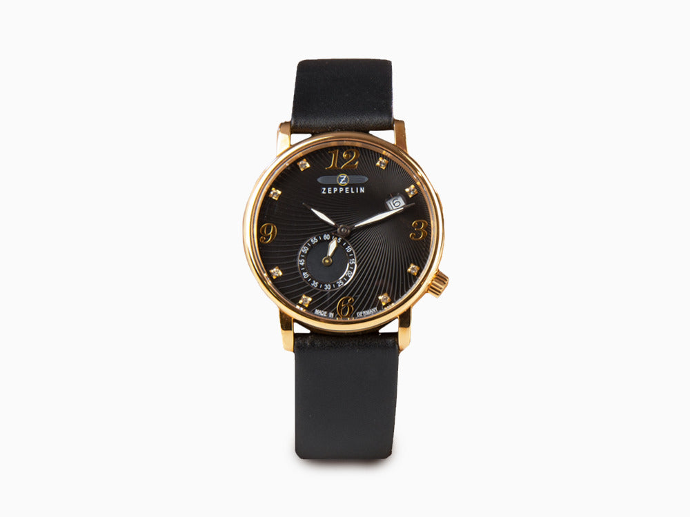 Zeppelin Zeppelin Luna Quartz Uhr, Schwarz, 35 mm, Tag, 7633-2  