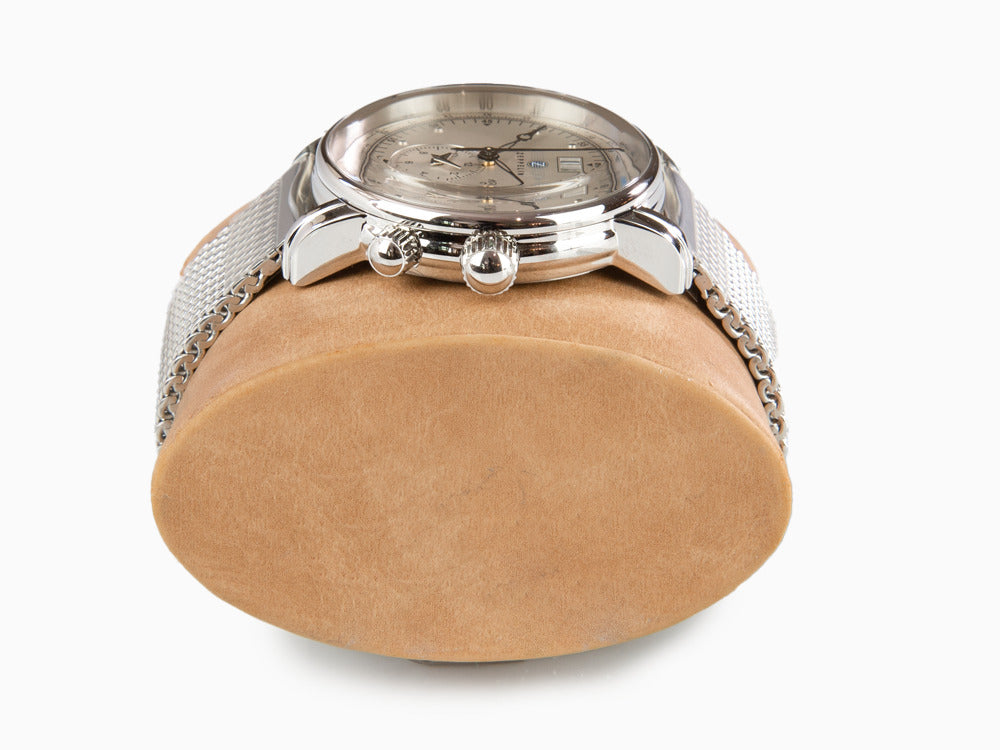 Zeppelin 100 Years Zeppelin Ed. 1 Quartz Uhr, Silber, 42 mm, Tag, GMT, 7640M-1