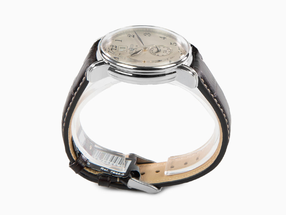 Zeppelin LZ 127 Graf Zeppelin Quartz Uhr, Beige, 42 mm, GMT, 7644-5 Zeppelin LZ 127 Graf Zeppelin Quartz Uhr, Beige, 42 mm, GMT, 7644-5