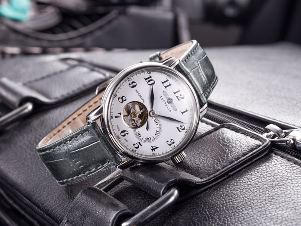 Zeppelin LZ 127 Graf Zeppelin Automatik Uhr, Weiss, 40 mm, 7666-1