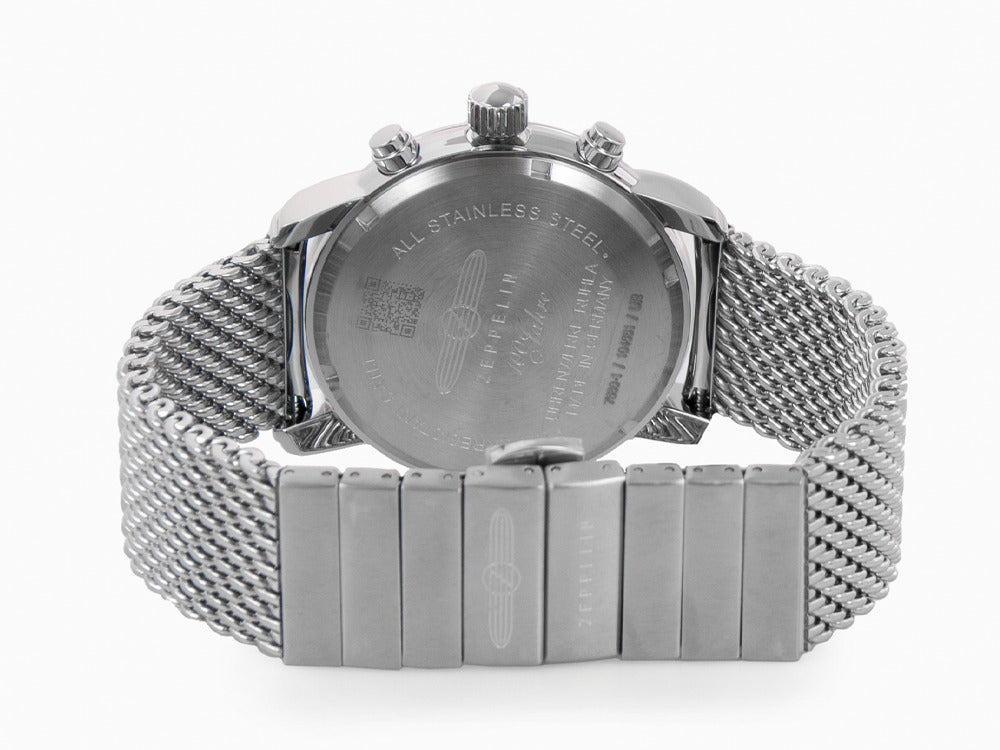 Zeppelin 100 Years Zeppelin Ed. 1 Quartz Uhr, Silber, 42 mm, Tag, 7680M-1