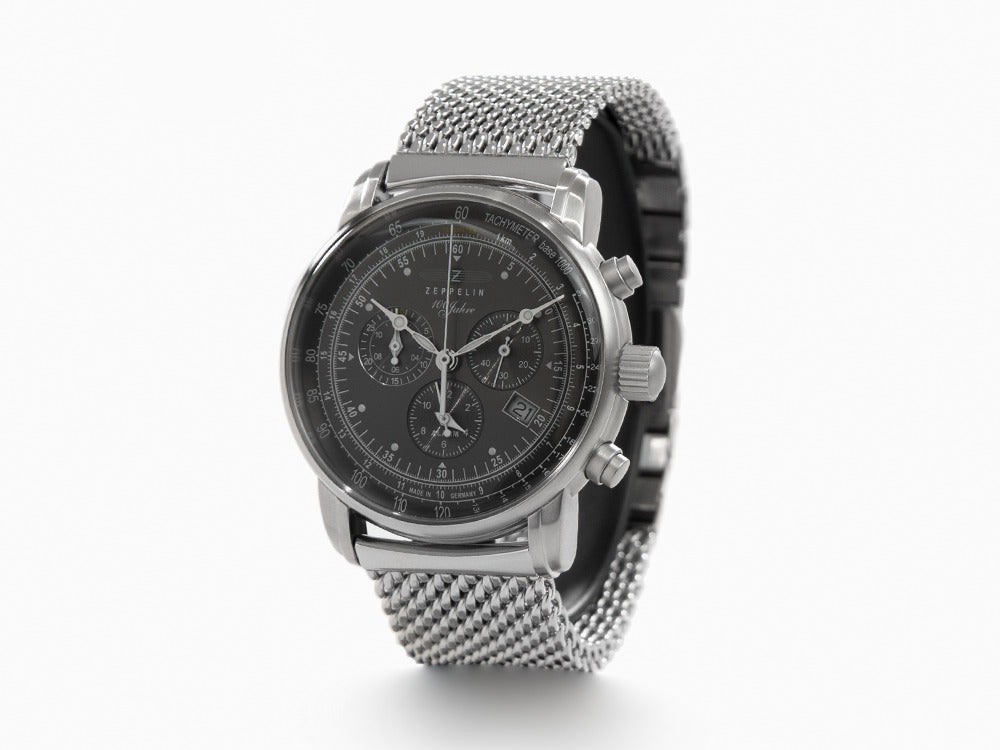 Zeppelin 100 Years Zeppelin Ed. 1 Quartz Uhr, Schwarz, 42 mm, Tag, 7680M-2