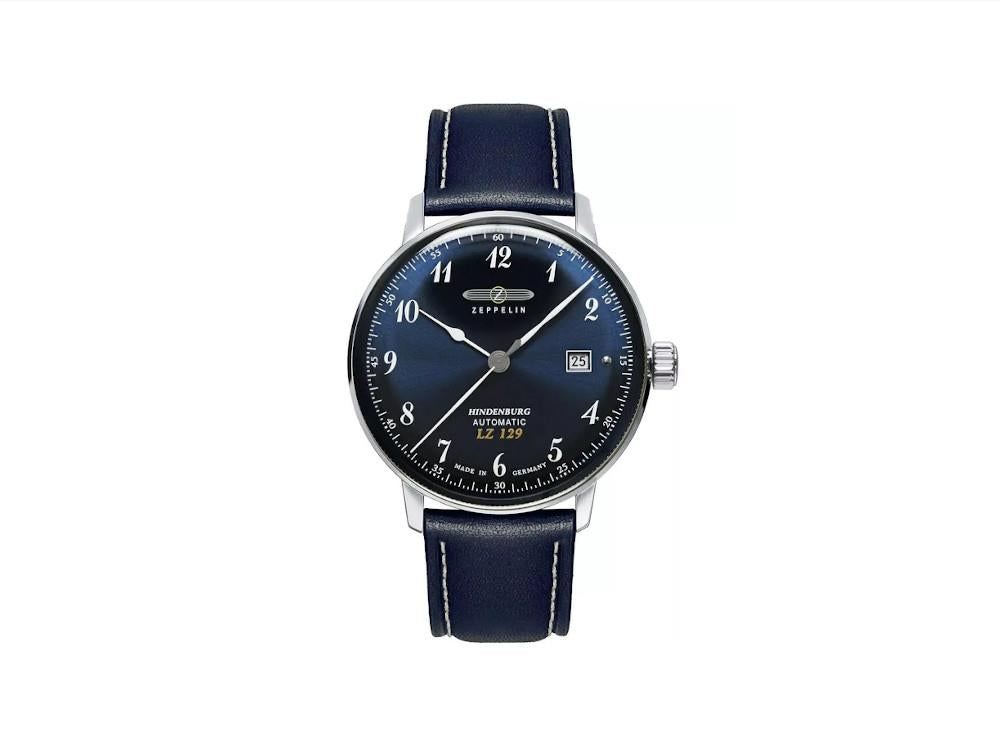 Zeppelin LZ 129 Hindenburg Automatik Uhr, Blau, 40 mm, Tag, 8056-3