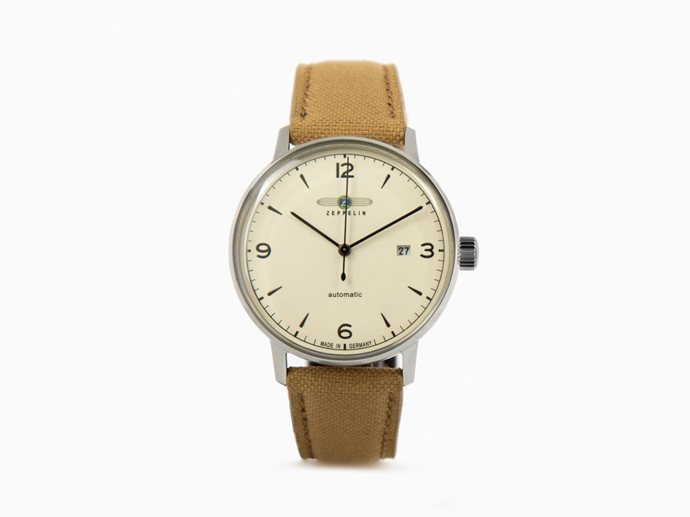 Zeppelin LZ 129 Hindenburg Automatik Uhr, Beige, 40 mm, Tag, 8064-5n