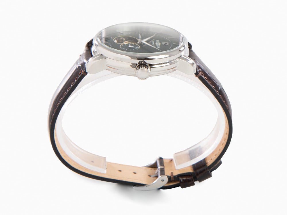 Zeppelin LZ 120 Bodensee Automatik Uhr, Grün, 40mm, Lederband, 8166-4