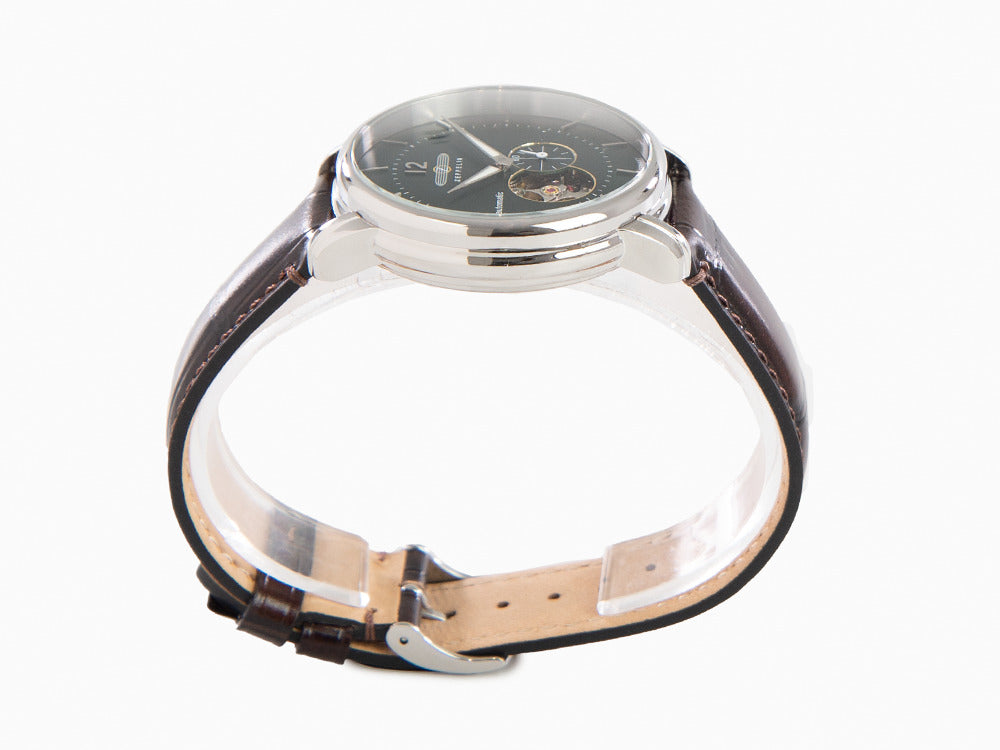 Zeppelin LZ 120 Bodensee Automatik Uhr, Grün, 40mm, Lederband, 8166-4