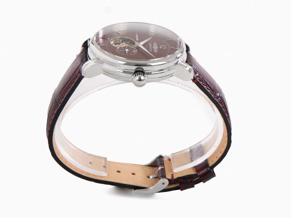 Zeppelin LZ 120 Bodensee Automatik Uhr, Rot, 40cm, Lederband, 8166-5