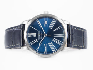 Zeppelin Flatline Lady Quartz Uhr, Blau, 36 mm, 8345-3