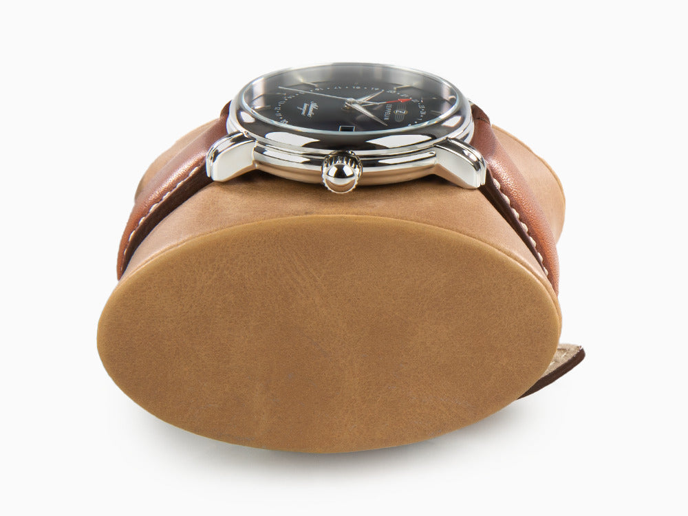 Zeppelin Atlantic Quartz Uhr, Blau, 41 mm, Tag, Lederband, 8442-3