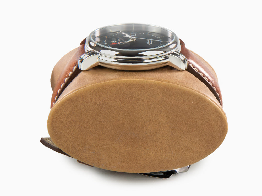 Zeppelin Atlantic Quartz Uhr, Blau, 41 mm, Tag, Lederband, 8442-3