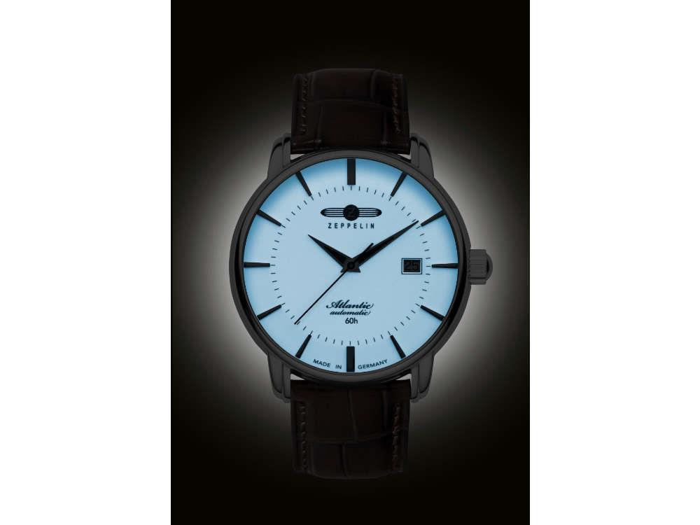 Zeppelin Atlantic Automatik Uhr, Beige, 40 mm, Tag, Lederband, 8460-5