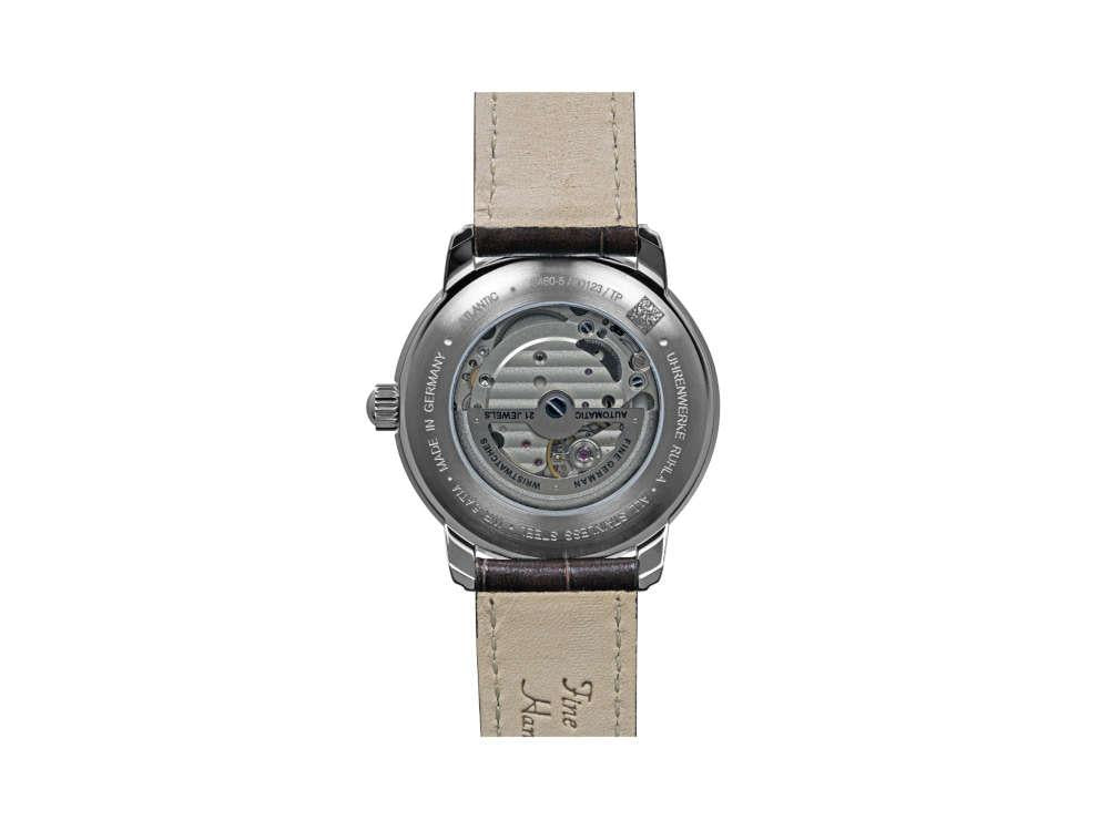 Zeppelin Atlantic Automatik Uhr, Beige, 40 mm, Tag, Lederband, 8460-5