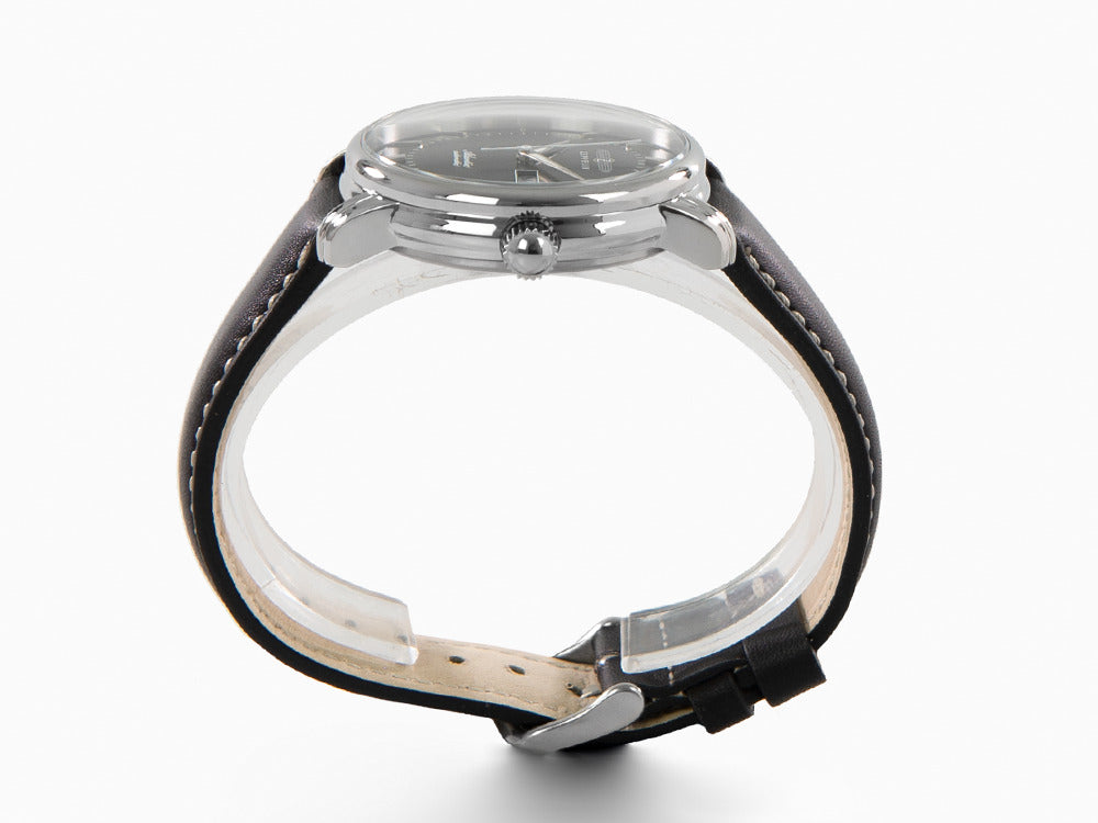 Zeppelin Atlantic Automatik Uhr, Schwarz, 41 mm, Tag Datum, Lederband, 8466-2