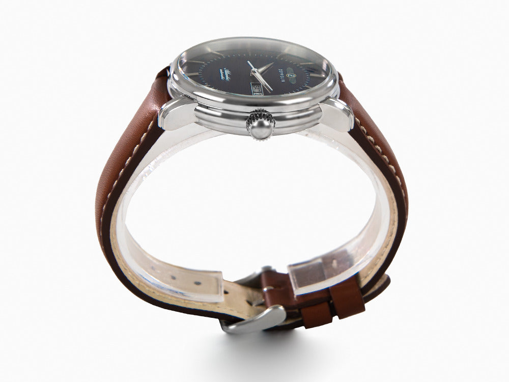 Zeppelin Atlantic Automatik Uhr, Blau, 41 mm, Tag und Datum, Lederband, 8466-3