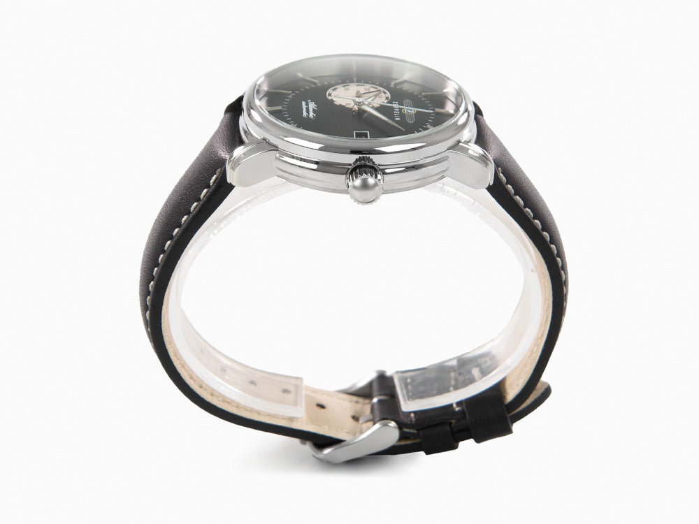 Zeppelin Atlantic Automatik Uhr, Schwarz, 41 mm, Tag, Lederband, 8470-2