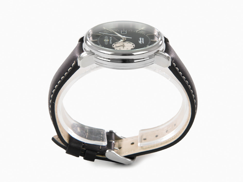 Zeppelin Atlantic Automatik Uhr, Schwarz, 41 mm, Tag, Lederband, 8470-2