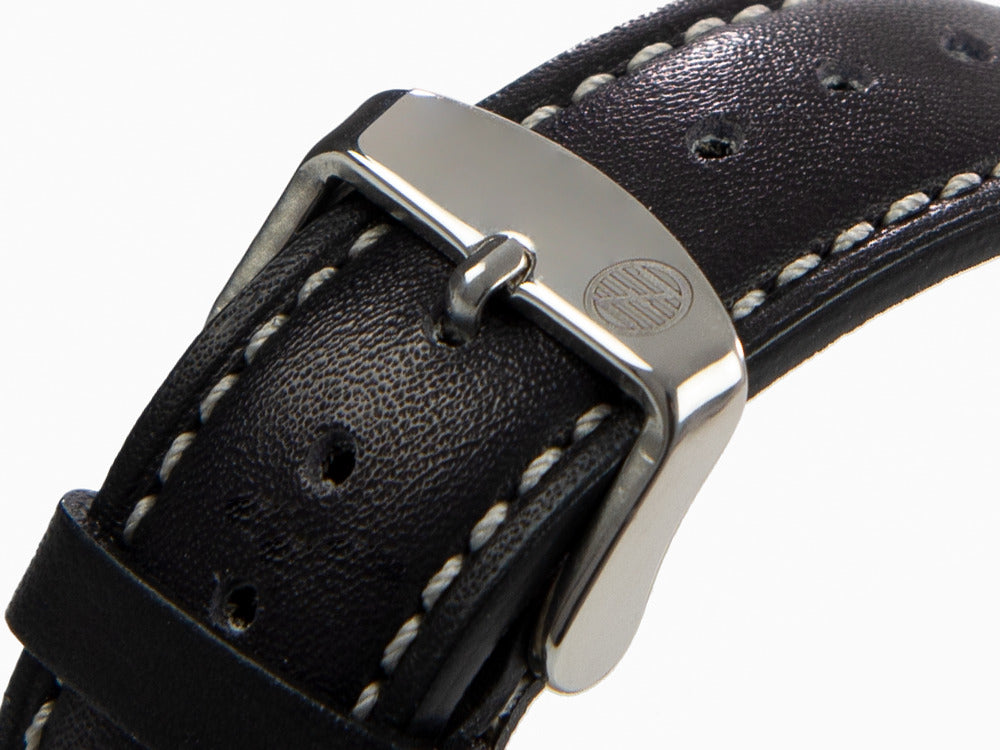 Zeppelin Atlantic Automatik Uhr, Schwarz, 41 mm, Tag, Lederband, 8470-2