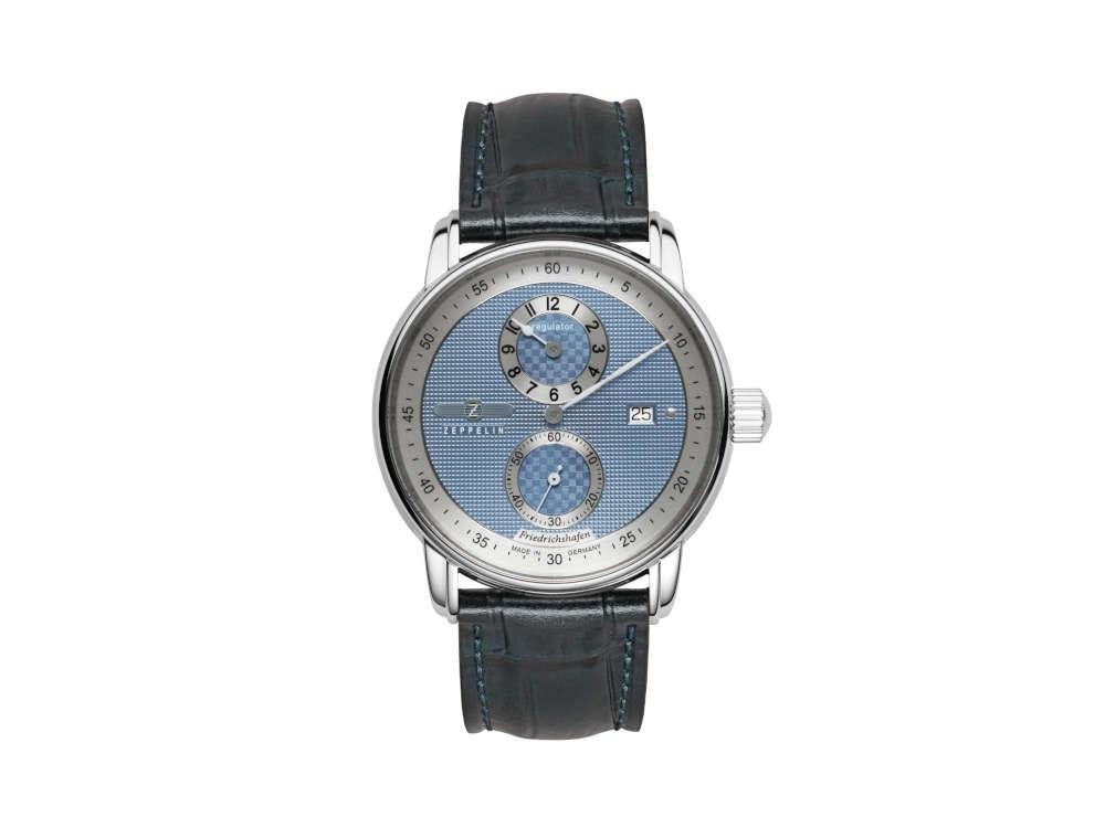 Zeppelin Friedrichshafen Regulator Automatik Uhr, Blau, 42 mm, Tag, 8522-3