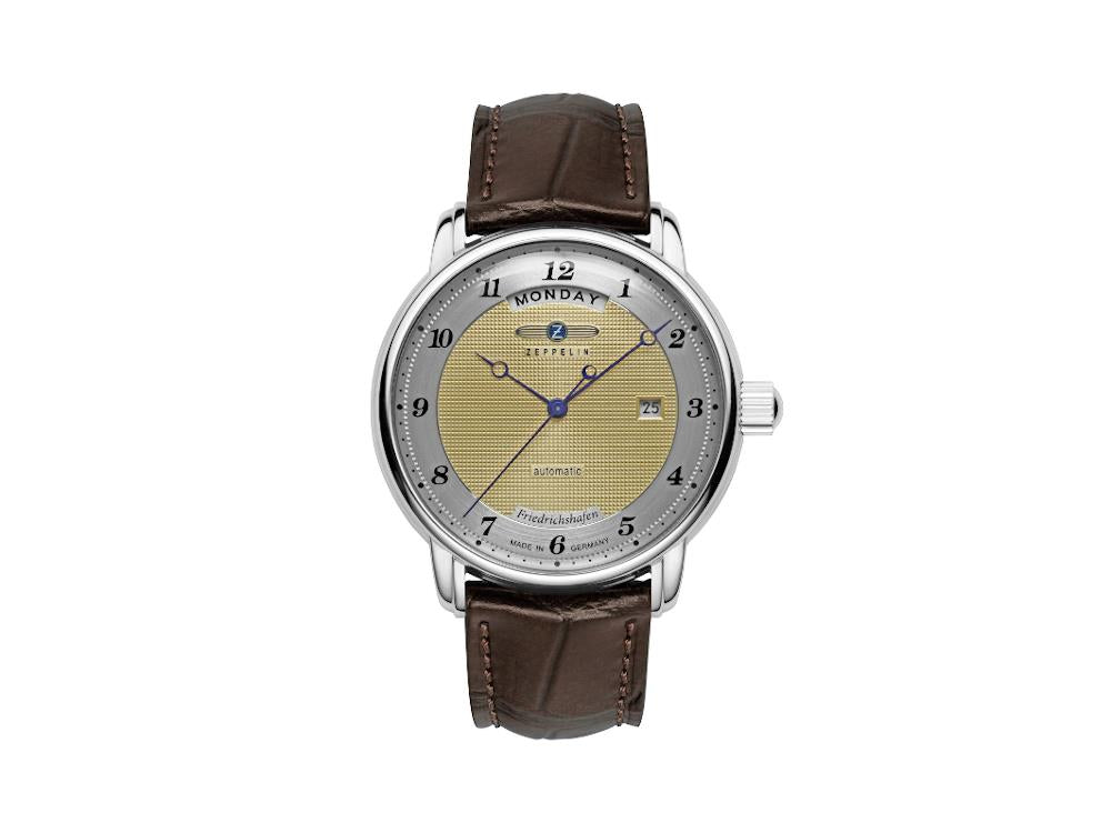 Zeppelin Friedrichshafen Automatik Uhr, Golden, 40 mm, Tag, 8562-5