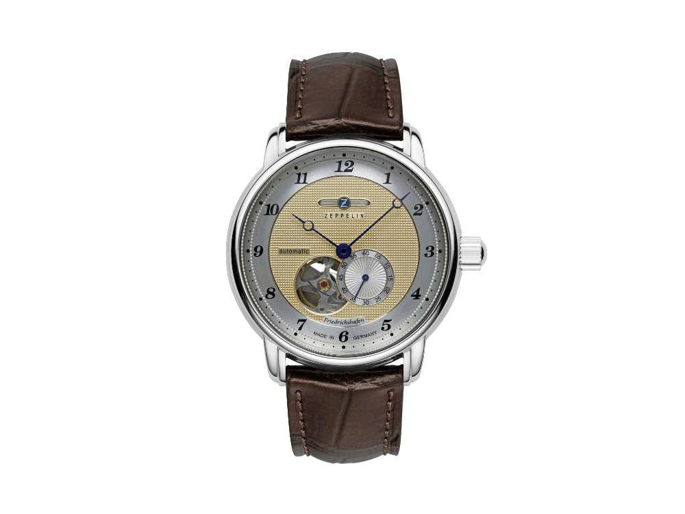 Zeppelin Friedrichshafen Open Heart Automatik Uhr, Golden, 40 mm, 8566-5