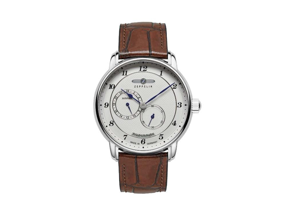 Zeppelin Friedrichshafen 24-Hour Automatik Uhr, Weiss, 40 mm, 8568-1