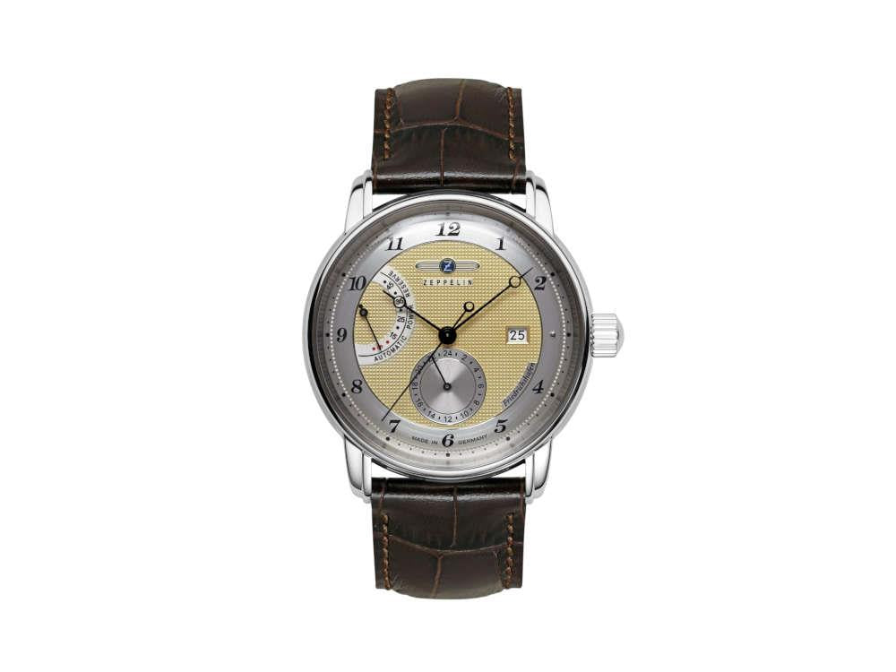 Zeppelin Friedrichshafen Automatik Uhr, Golden, 42 mm, Tag, 8590-5