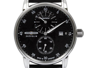 Zeppelin Captain Line Automatik Uhr, Schwarz, 43 mm, Tag, Lederband, 8622-2