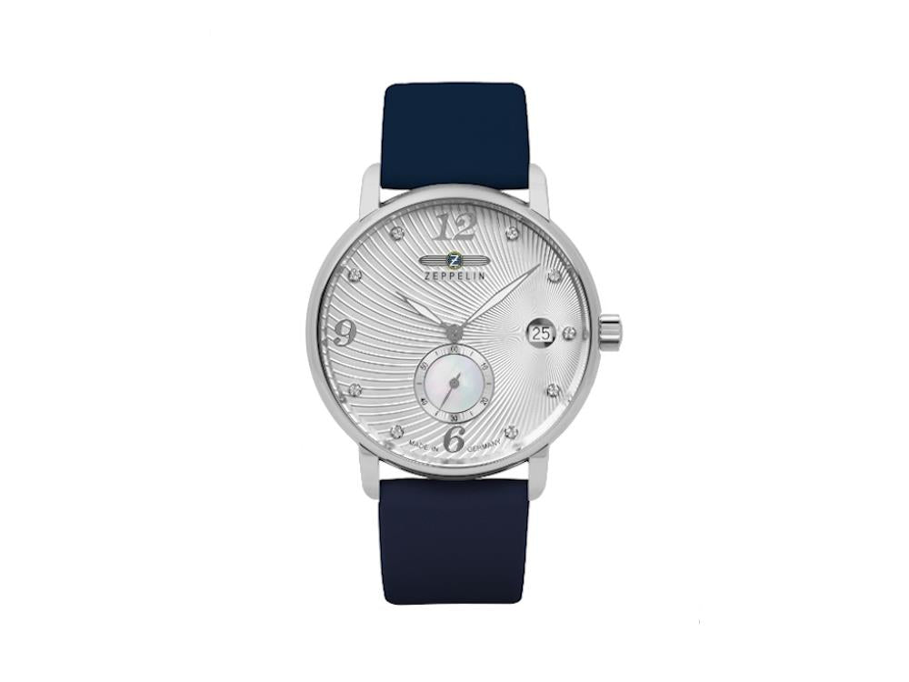 Zeppelin Zeppelin Luna Quartz Uhr, Silber, 35 mm, Tag, 8631-1