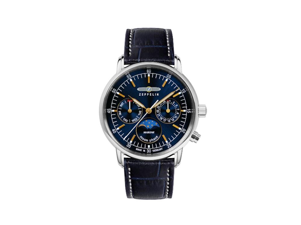 Zeppelin LZ14 Marine Quartz Uhr, Blau, 36 mm, 8635-3