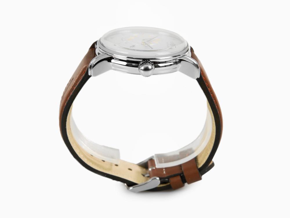 Zeppelin Captain Line Automatik Uhr, Beige, 42 mm, Lederband, 8662-1