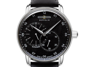 Zeppelin Captain Line Automatik Uhr, Schwarz, 43 mm, Lederband, 8662-2