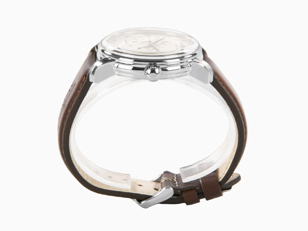 Zeppelin Captain Line Automatik Uhr, Beige, 42 mm, Lederband, 8662-5