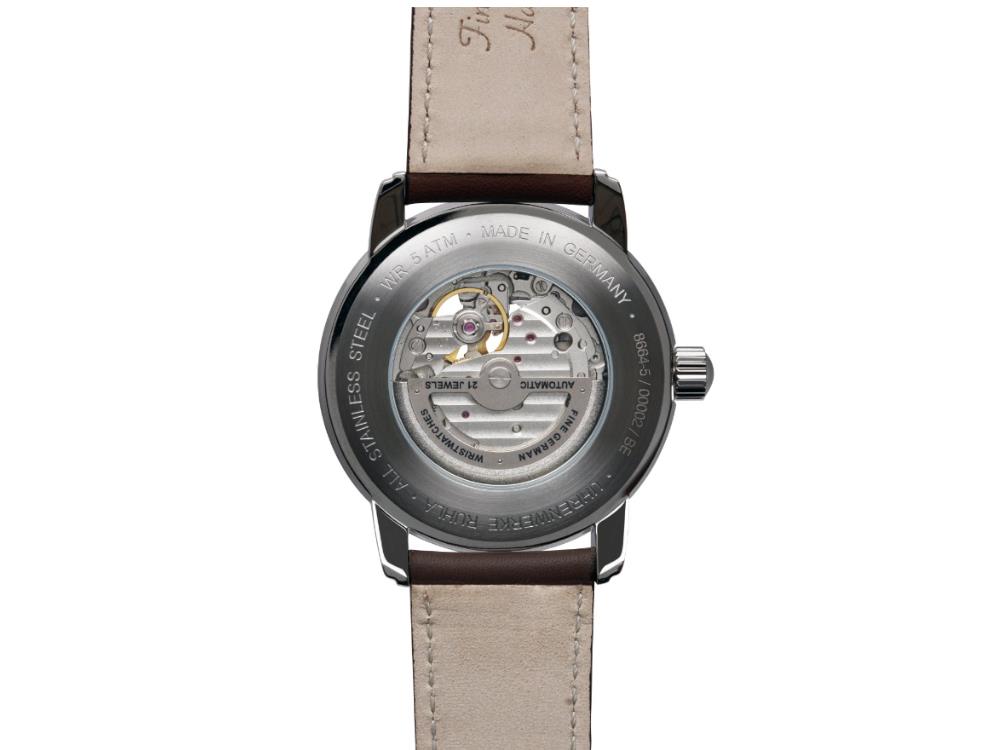Zeppelin Captain Line Automatik Uhr, Beige, 43 mm, Lederband, 8664-5
