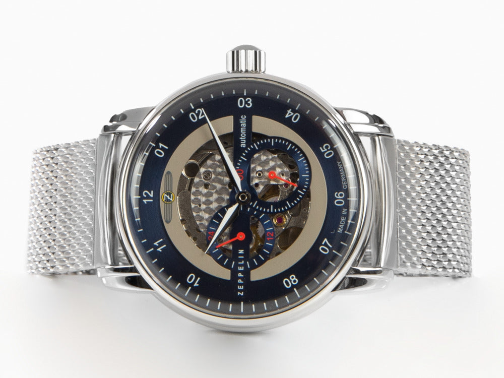 Zeppelin Captain Line Automatik Uhr, Blau, 43 mm, 8664M-3