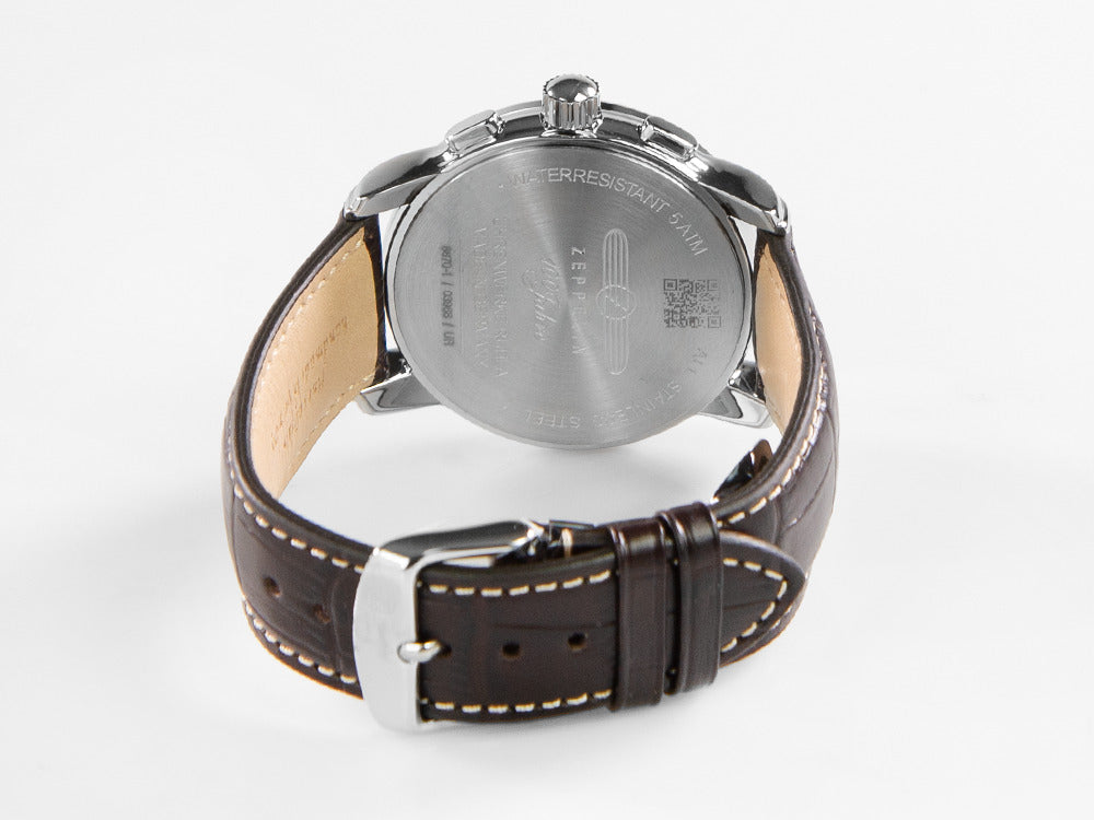 Zeppelin 100 Years Zeppelin Ed. 1 Quartz Uhr, Weiss, 42 mm, Tag, 8670-1