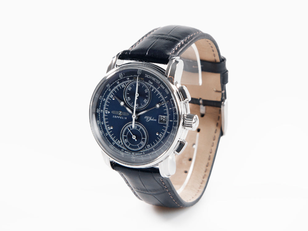 Zeppelin 100 Years Zeppelin Ed. 1 Quartz Uhr, Blau, 42 mm, Tag, 8670-3