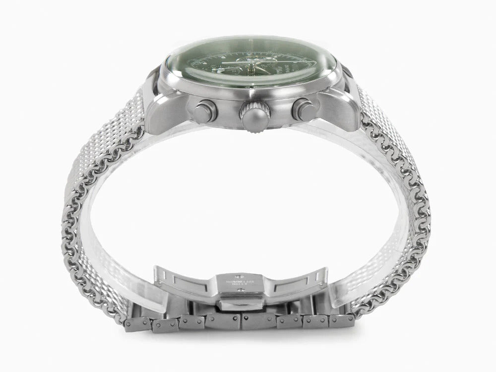 Zeppelin 100 Years Zeppelin Ed. 1 Quartz Uhr, Grün, 42 mm, Stahlband, 8680M-4