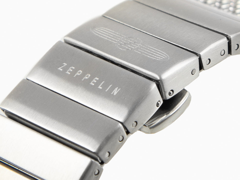 Zeppelin 100 Years Zeppelin Ed. 1 Quartz Uhr, Grün, 42 mm, Stahlband, 8680M-4