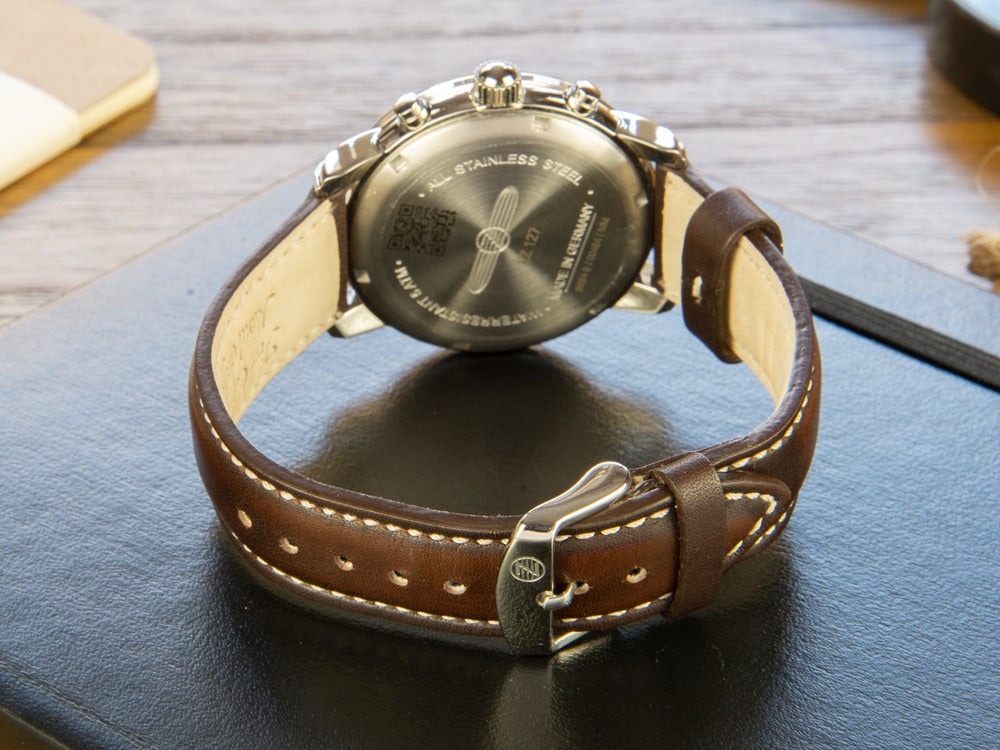 Zeppelin LZ 127 Graf Zeppelin Quartz Uhr, Beige, 40 mm, Chronograph, 8 - Iguana Sell DE Zeppelin LZ 127 Graf Zeppelin Quartz Uhr, Beige, 40 mm, Chronograph, 8 - Iguana Sell DE