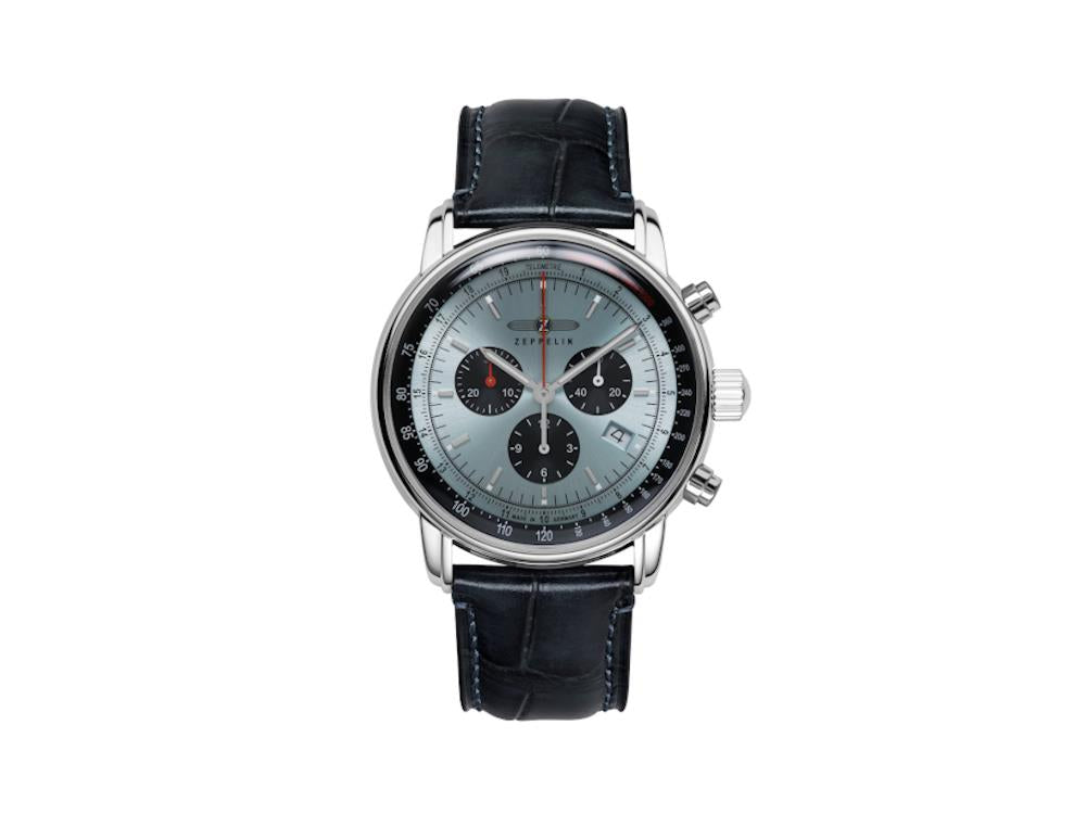 Zeppelin LZ14 Marine Quartz Uhr, Blau, 42 mm, 8886-2