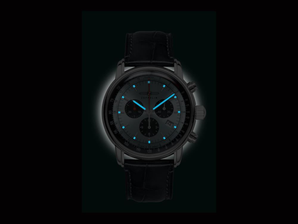 Zeppelin LZ14 Marine Quartz Uhr, Blau, 42 mm, 8886-2