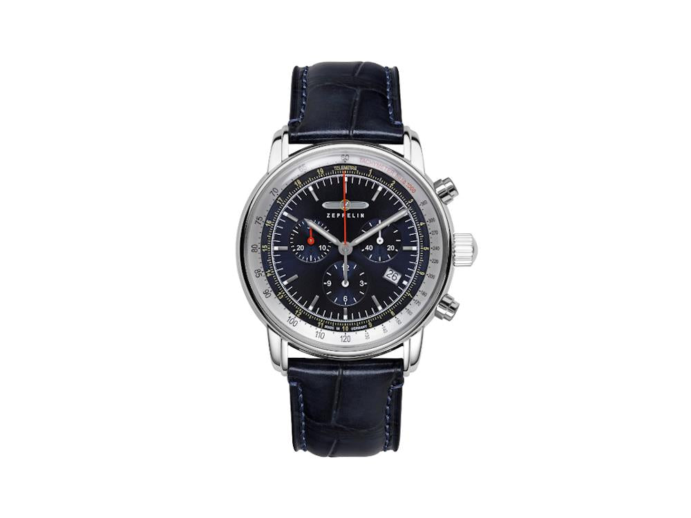 Zeppelin LZ14 Marine Quartz Uhr, Blau, 42 mm, 8888-3
