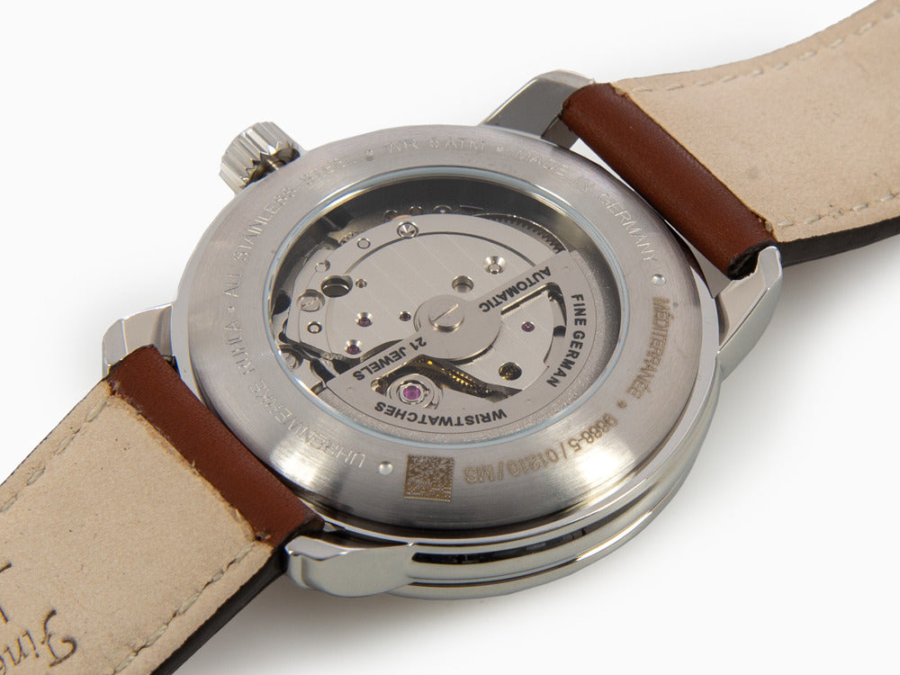Zeppelin Méditerranée Automatik Uhr with Open Heart, Beige, 40 mm, 9666-5